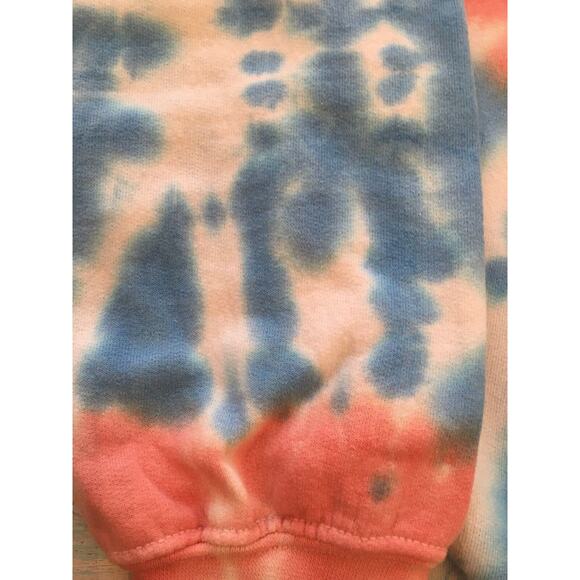 Medium Wonder Woman Pink Blue Tie Dye "Girls Rule" Sweatshirt New Pullover Crew - Picture 4 of 8